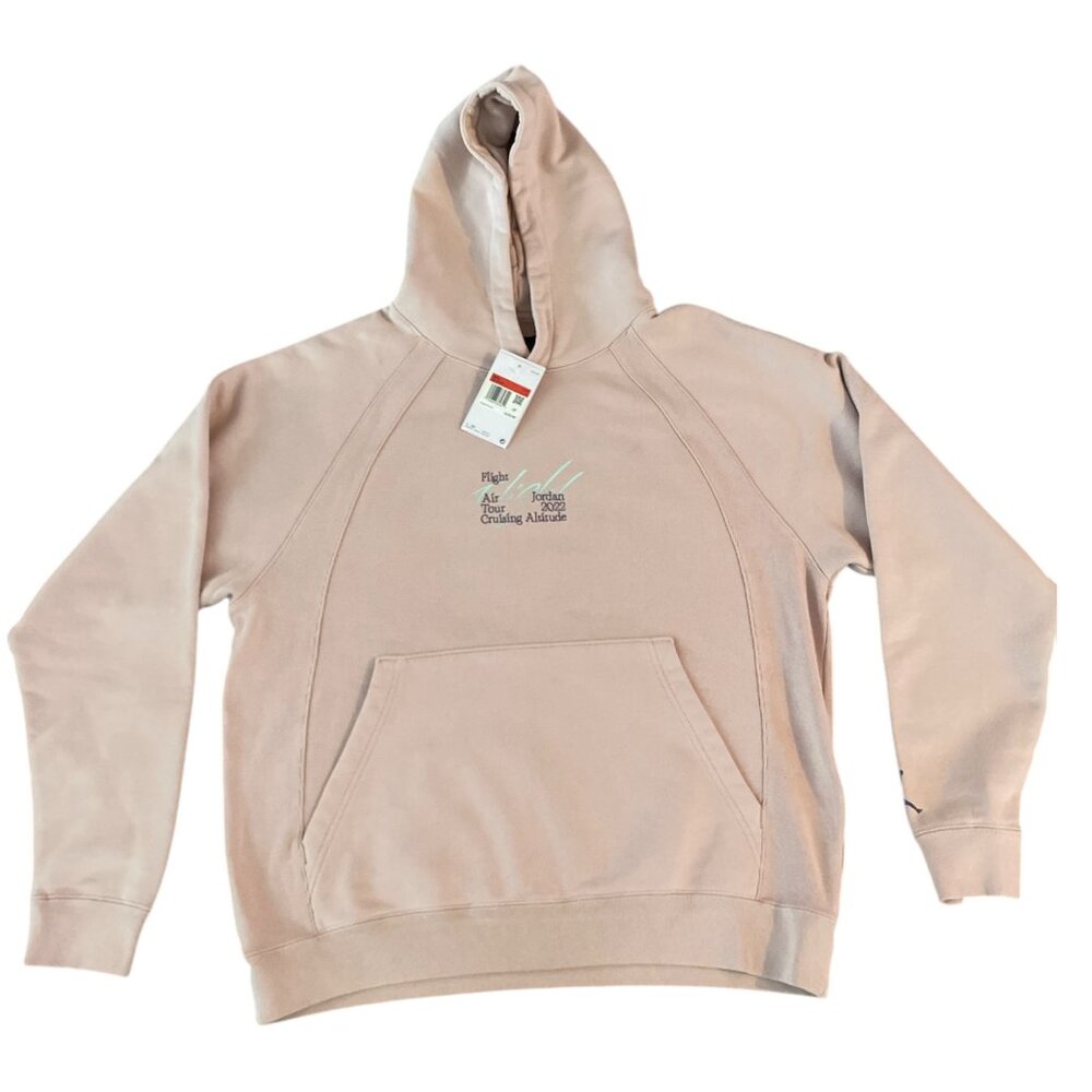 Men's Air Jordan Flight Heritage Pullover Oxford Hoodie DM1394-601 Pink